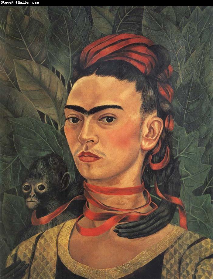 Frida Kahlo Self-Portrait with Monkey